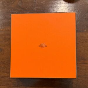 Hermès Orange Box with Brown Ribbon